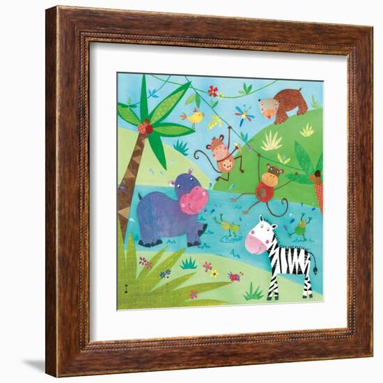 Jungle Friends I-Kate and Elizabeth Pope-Framed Art Print