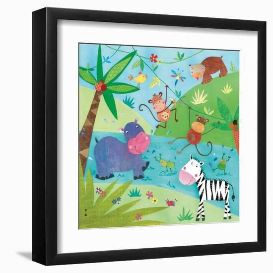 Jungle Friends I-Kate and Elizabeth Pope-Framed Art Print