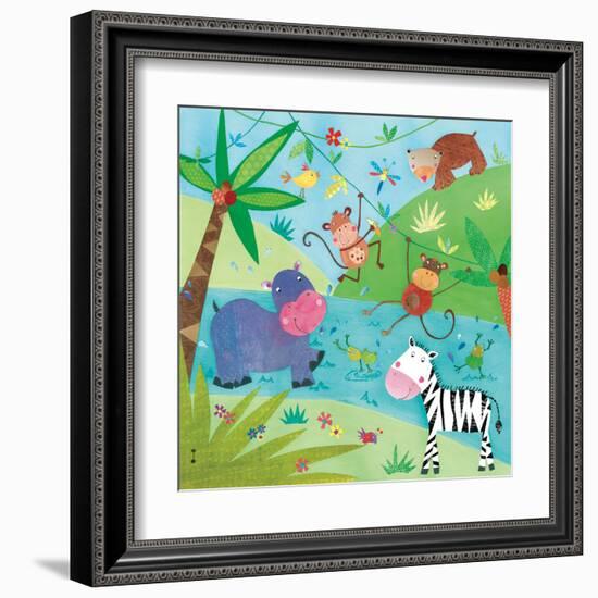 Jungle Friends I-Kate and Elizabeth Pope-Framed Art Print