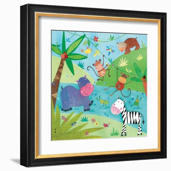 Jungle Friends I-Kate and Elizabeth Pope-Framed Art Print