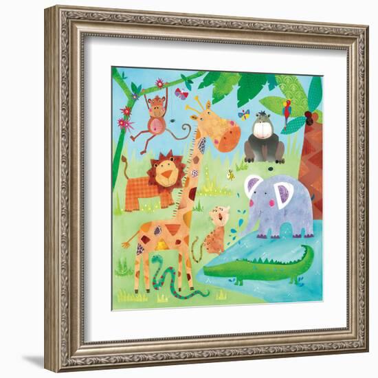 Jungle Friends II-Kate and Elizabeth Pope-Framed Art Print