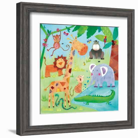 Jungle Friends II-Kate and Elizabeth Pope-Framed Art Print