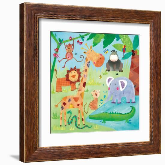 Jungle Friends II-Kate and Elizabeth Pope-Framed Art Print