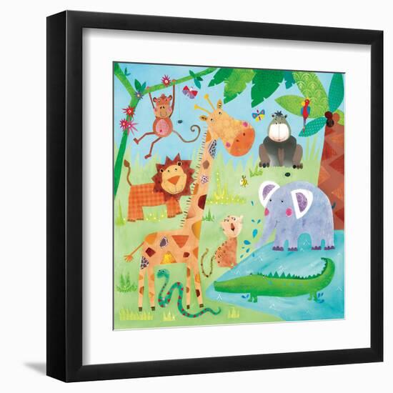 Jungle Friends II-Kate and Elizabeth Pope-Framed Art Print