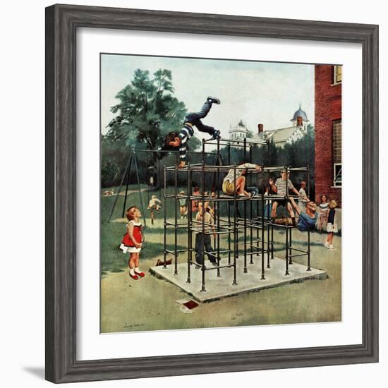 "Jungle Gym", November 7, 1959-George Hughes-Framed Giclee Print