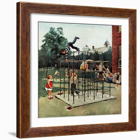 "Jungle Gym", November 7, 1959-George Hughes-Framed Giclee Print