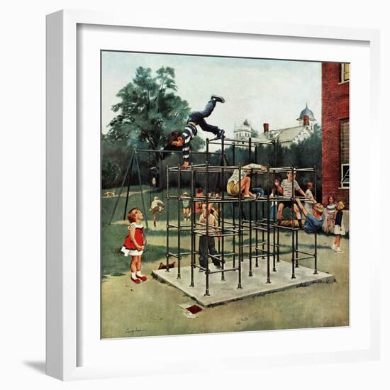 "Jungle Gym", November 7, 1959-George Hughes-Framed Giclee Print