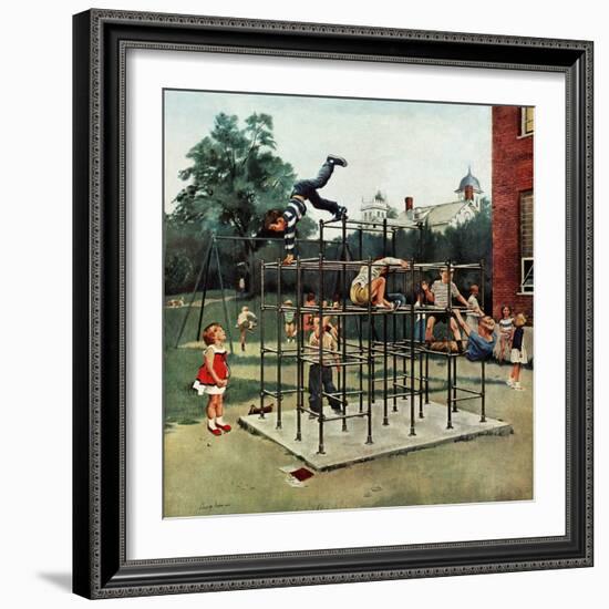 "Jungle Gym", November 7, 1959-George Hughes-Framed Giclee Print