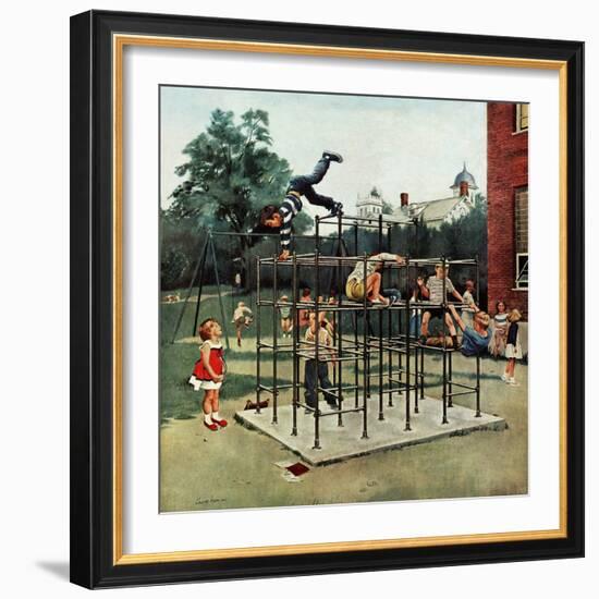 "Jungle Gym", November 7, 1959-George Hughes-Framed Giclee Print