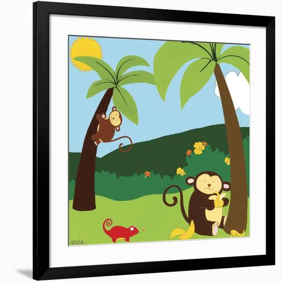 Jungle Jamboree II-Erica J. Vess-Framed Art Print