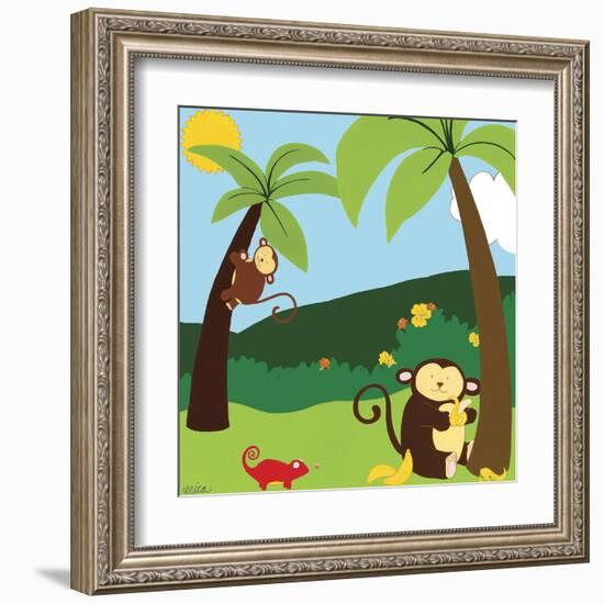 Jungle Jamboree II-Erica J. Vess-Framed Art Print