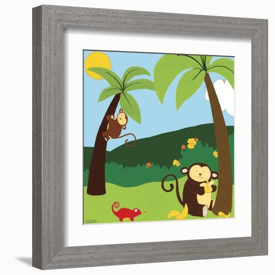 Jungle Jamboree II-Erica J. Vess-Framed Art Print