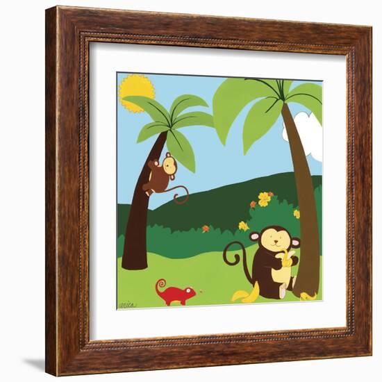 Jungle Jamboree II-Erica J. Vess-Framed Art Print