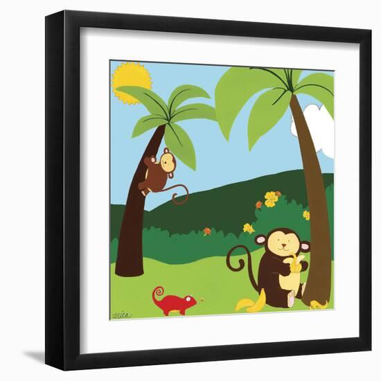 Jungle Jamboree II-Erica J. Vess-Framed Art Print