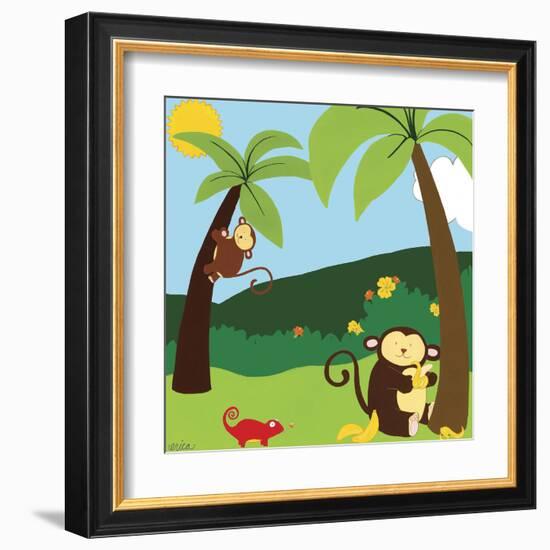 Jungle Jamboree II-Erica J. Vess-Framed Art Print