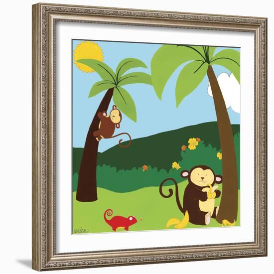 Jungle Jamboree II-Erica J. Vess-Framed Art Print