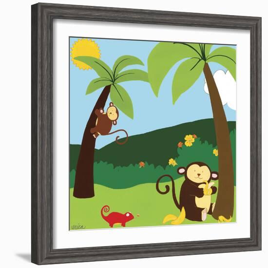 Jungle Jamboree II-Erica J. Vess-Framed Art Print