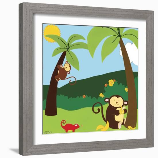 Jungle Jamboree II-Erica J. Vess-Framed Art Print