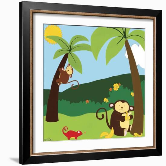 Jungle Jamboree II-Erica J. Vess-Framed Art Print