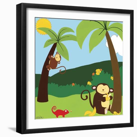 Jungle Jamboree II-Erica J. Vess-Framed Art Print