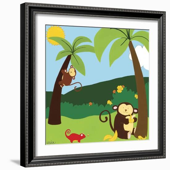 Jungle Jamboree II-Erica J. Vess-Framed Premium Giclee Print