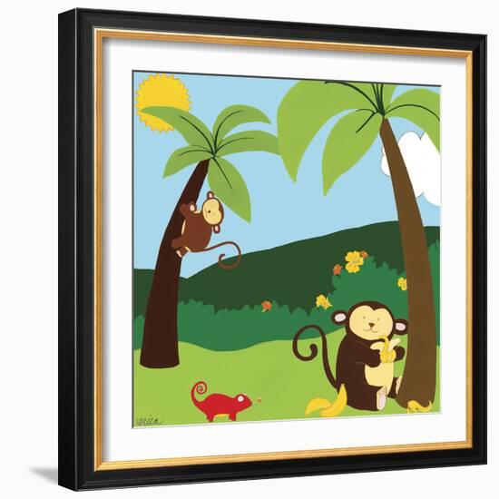 Jungle Jamboree II-Erica J. Vess-Framed Premium Giclee Print