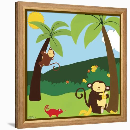 Jungle Jamboree II-Erica J. Vess-Framed Stretched Canvas