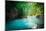 Jungle Landscape with Flowing Turquoise Water of Erawan Cascade Waterfall at Deep Tropical Rain For-Perfect Lazybones-Mounted Photographic Print