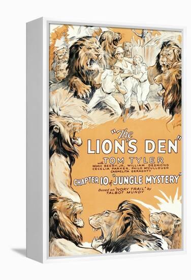 Jungle Mystery - the Lion's Den-null-Framed Stretched Canvas