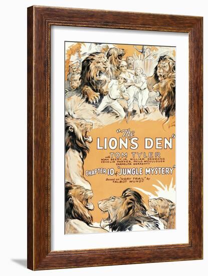 Jungle Mystery - the Lion's Den-null-Framed Art Print