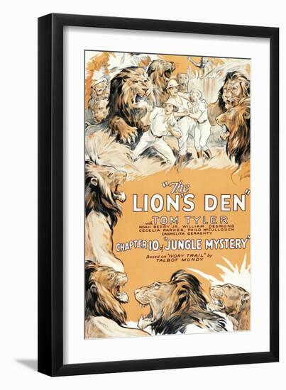 Jungle Mystery - the Lion's Den-null-Framed Premium Giclee Print