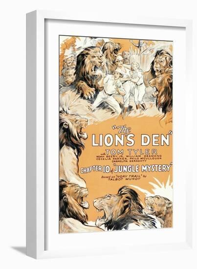 Jungle Mystery - the Lion's Den-null-Framed Premium Giclee Print