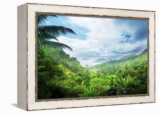 Jungle of Seychelles Island-Iakov Kalinin-Framed Premier Image Canvas