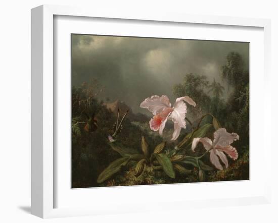 Jungle Orchids and Hummingbirds, 1872-Martin Johnson Heade-Framed Giclee Print