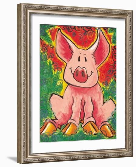 Jungle Pig-Julia Hulme-Framed Art Print