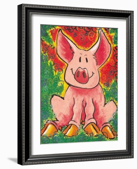 Jungle Pig-Julia Hulme-Framed Art Print