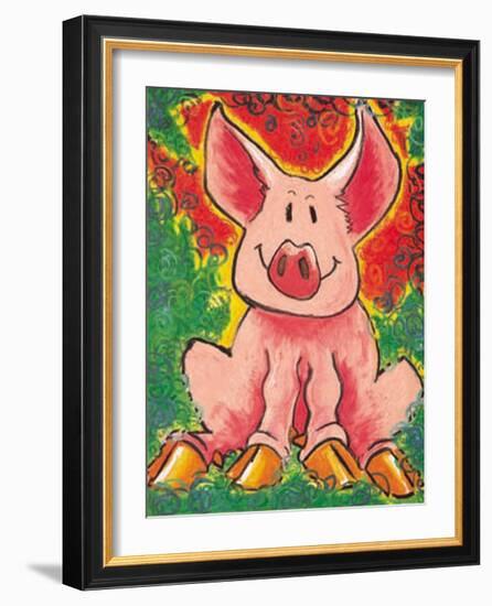 Jungle Pig-Julia Hulme-Framed Art Print