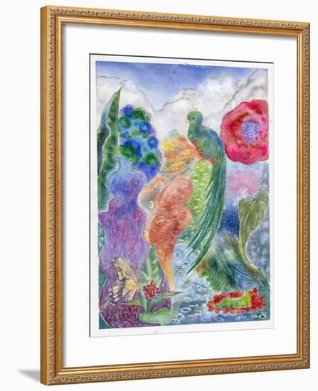 Jungle Quetzal, 2010-Louise Belanger-Framed Giclee Print