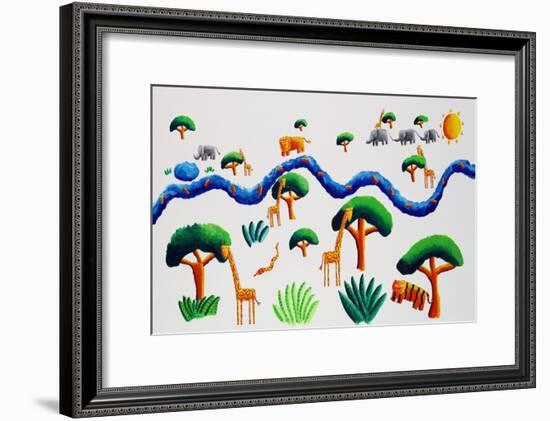 Jungle River, 2002-Julie Nicholls-Framed Giclee Print