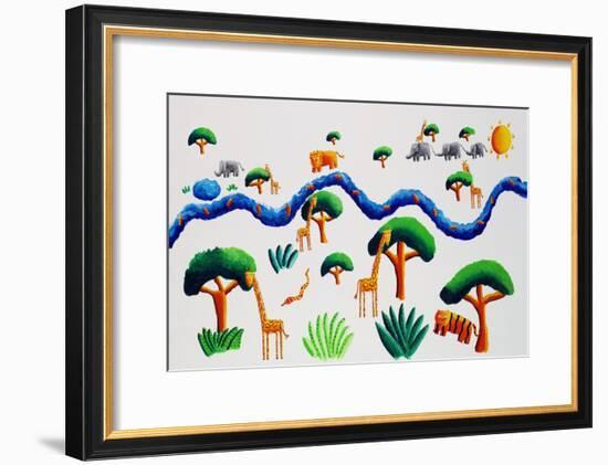 Jungle River, 2002-Julie Nicholls-Framed Giclee Print