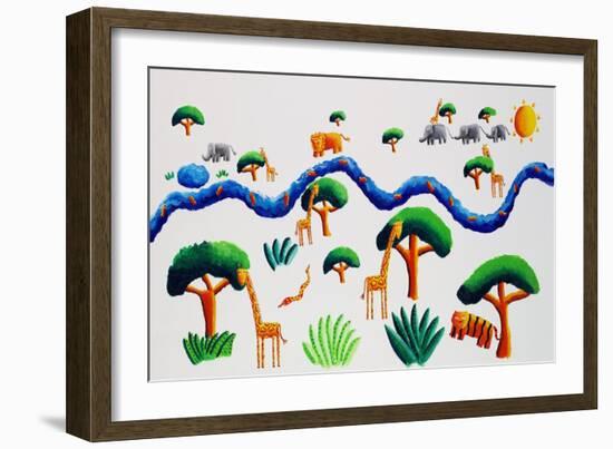 Jungle River, 2002-Julie Nicholls-Framed Giclee Print