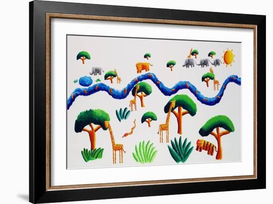 Jungle River, 2002-Julie Nicholls-Framed Giclee Print