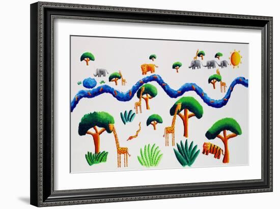 Jungle River, 2002-Julie Nicholls-Framed Giclee Print