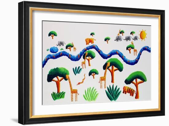 Jungle River, 2002-Julie Nicholls-Framed Giclee Print