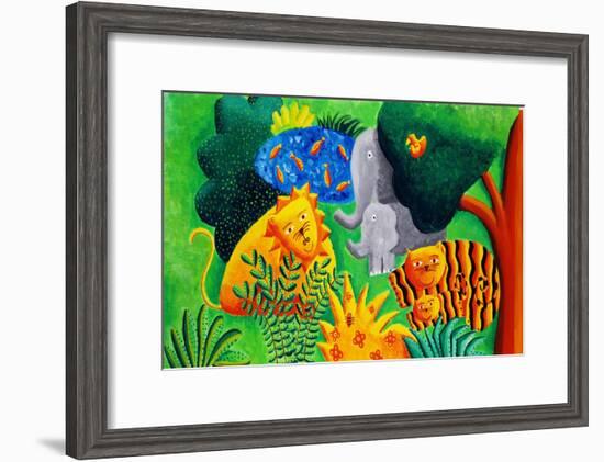 Jungle Scene, 2002-Julie Nicholls-Framed Giclee Print