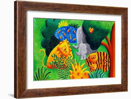 Jungle Scene, 2002-Julie Nicholls-Framed Giclee Print