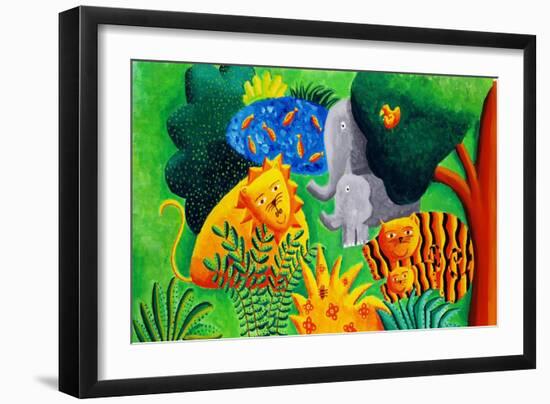 Jungle Scene, 2002-Julie Nicholls-Framed Giclee Print