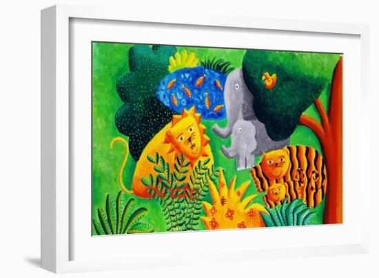 Jungle Scene, 2002-Julie Nicholls-Framed Giclee Print