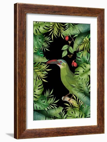 Jungle with Green Toucan-Andrea Haase-Framed Giclee Print