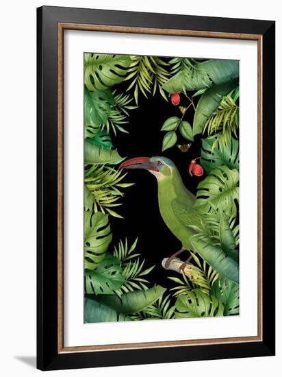 Jungle with Green Toucan-Andrea Haase-Framed Giclee Print